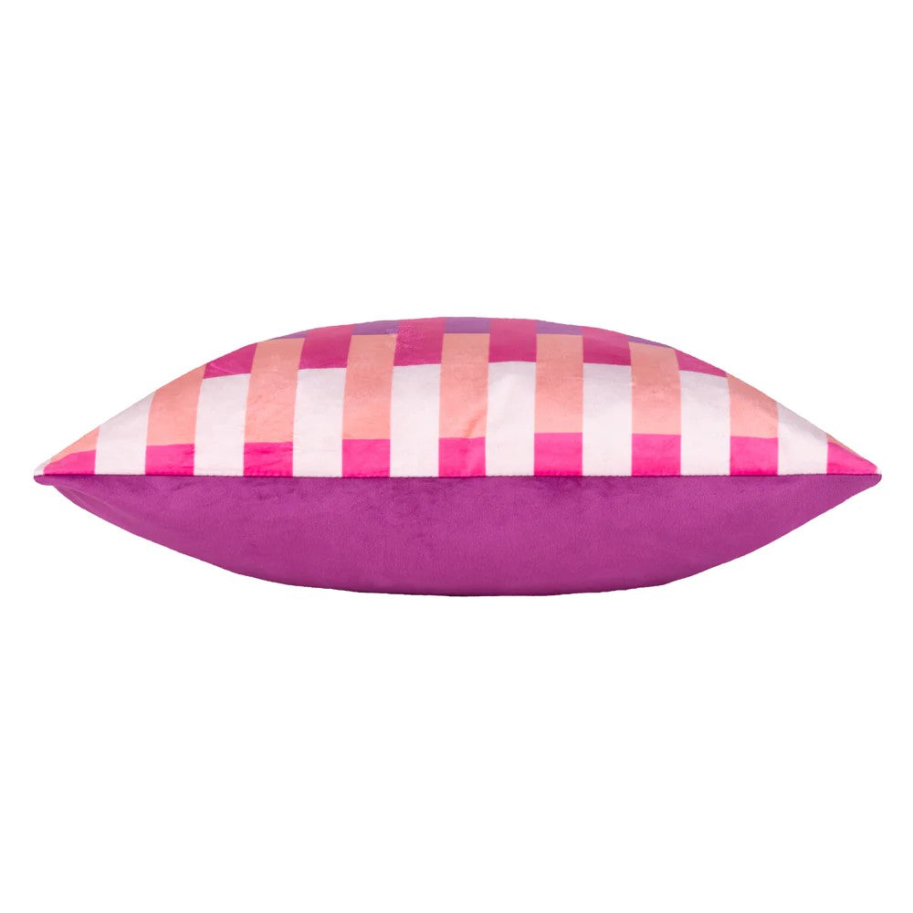 Multicoloured - Side - Heya Home Faux-Velvet Cushion Cover