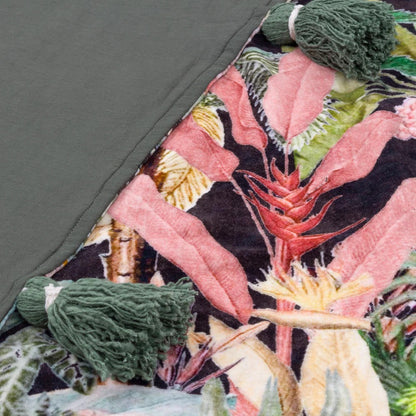 Noir - Back - Wylder Midnight Velvet Jungle Tassel Throw