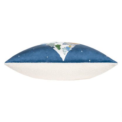 Midnight - Side - Furn Snowy Village Tree Bouclé Cushion Cover