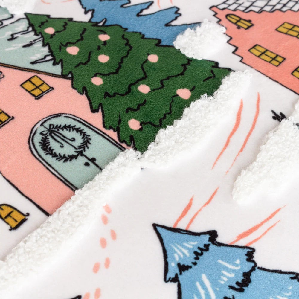 Midnight - Lifestyle - Furn Snowy Village Tree Bouclé Cushion Cover