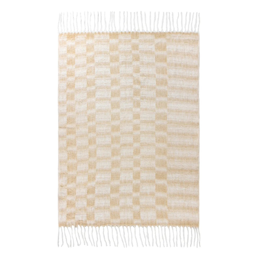 Caramel - Back - Hoem Varley Faux Mohair Throw