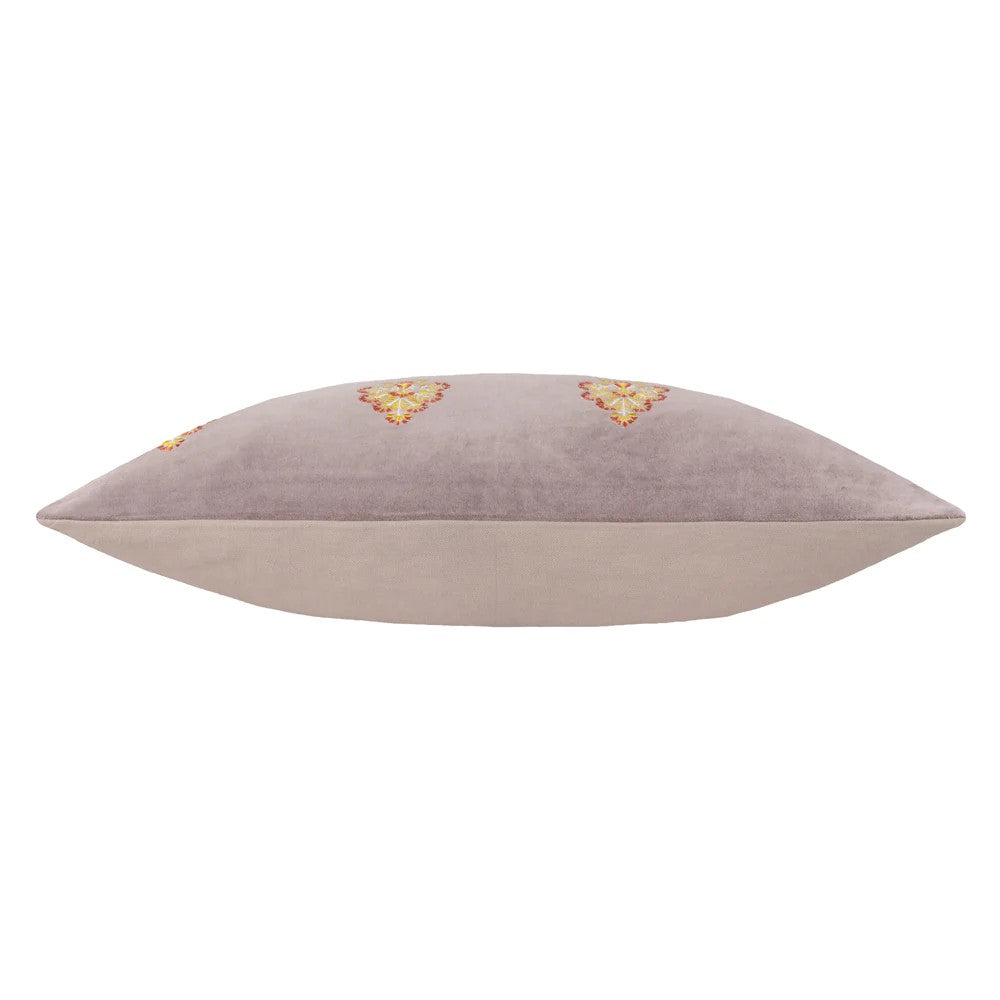 Taupe - Side - Paoletti Rennes Embroidered Cushion Cover