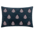 Navy - Front - Paoletti Rennes Embroidered Cushion Cover