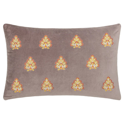 Taupe - Front - Paoletti Rennes Embroidered Cushion Cover