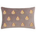 Taupe - Front - Paoletti Rennes Embroidered Cushion Cover