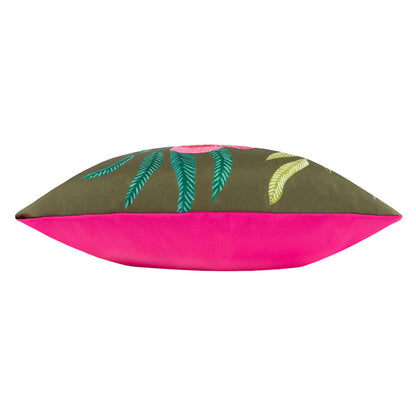 Olive - Side - Wylder House Of Bloom Poppy Outdoor Cushion Cover