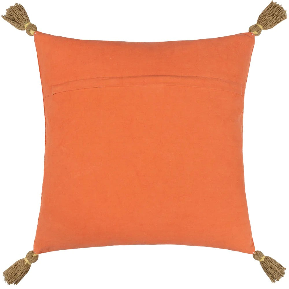 Coral - Back - Wylder Kushiro Embroidered Cushion Cover
