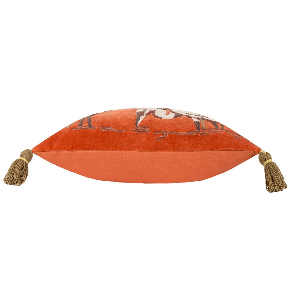 Coral - Side - Wylder Kushiro Embroidered Cushion Cover