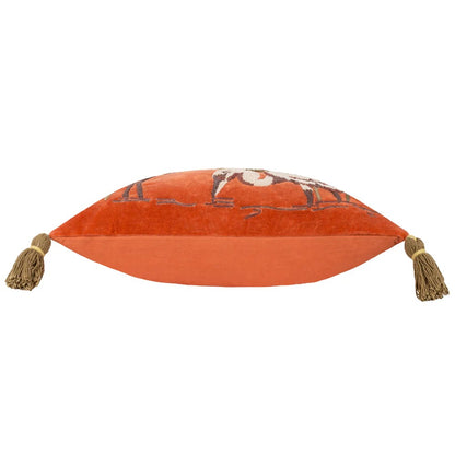 Coral - Side - Wylder Kushiro Embroidered Cushion Cover