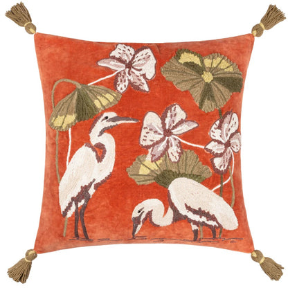 Coral - Front - Wylder Kushiro Embroidered Cushion Cover