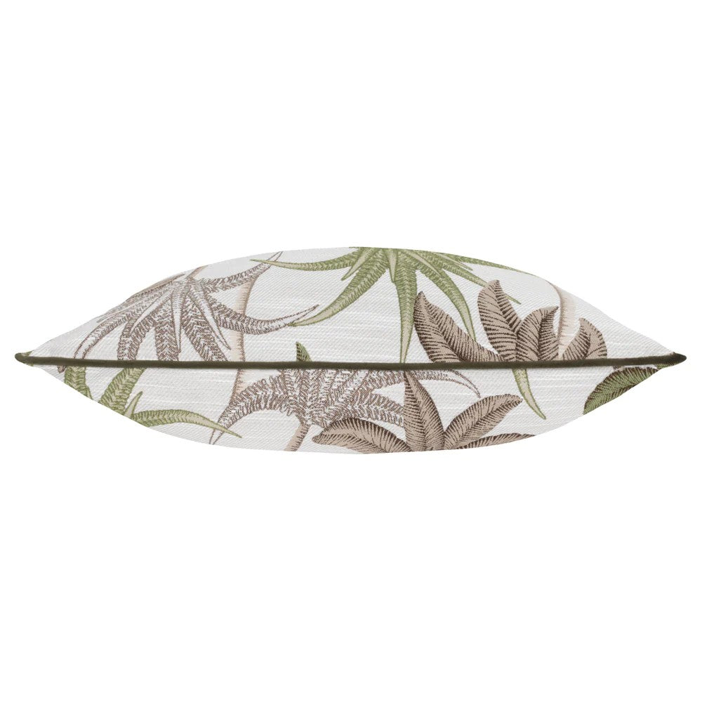 Green - Back - Wylder Galapagos Jacquard Piped Cushion Cover