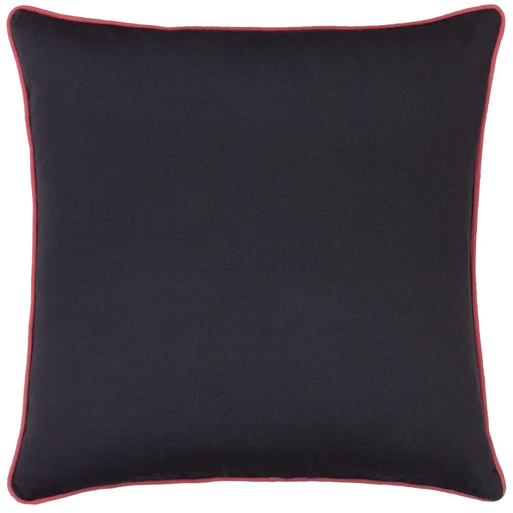 Multicoloured - Back - Wylder Glorine Velvet Piped Cushion Cover