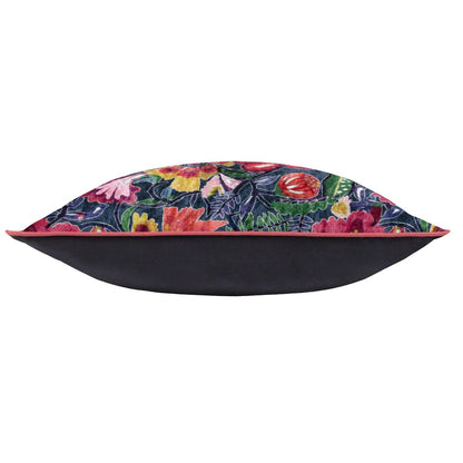Multicoloured - Side - Wylder Glorine Velvet Piped Cushion Cover