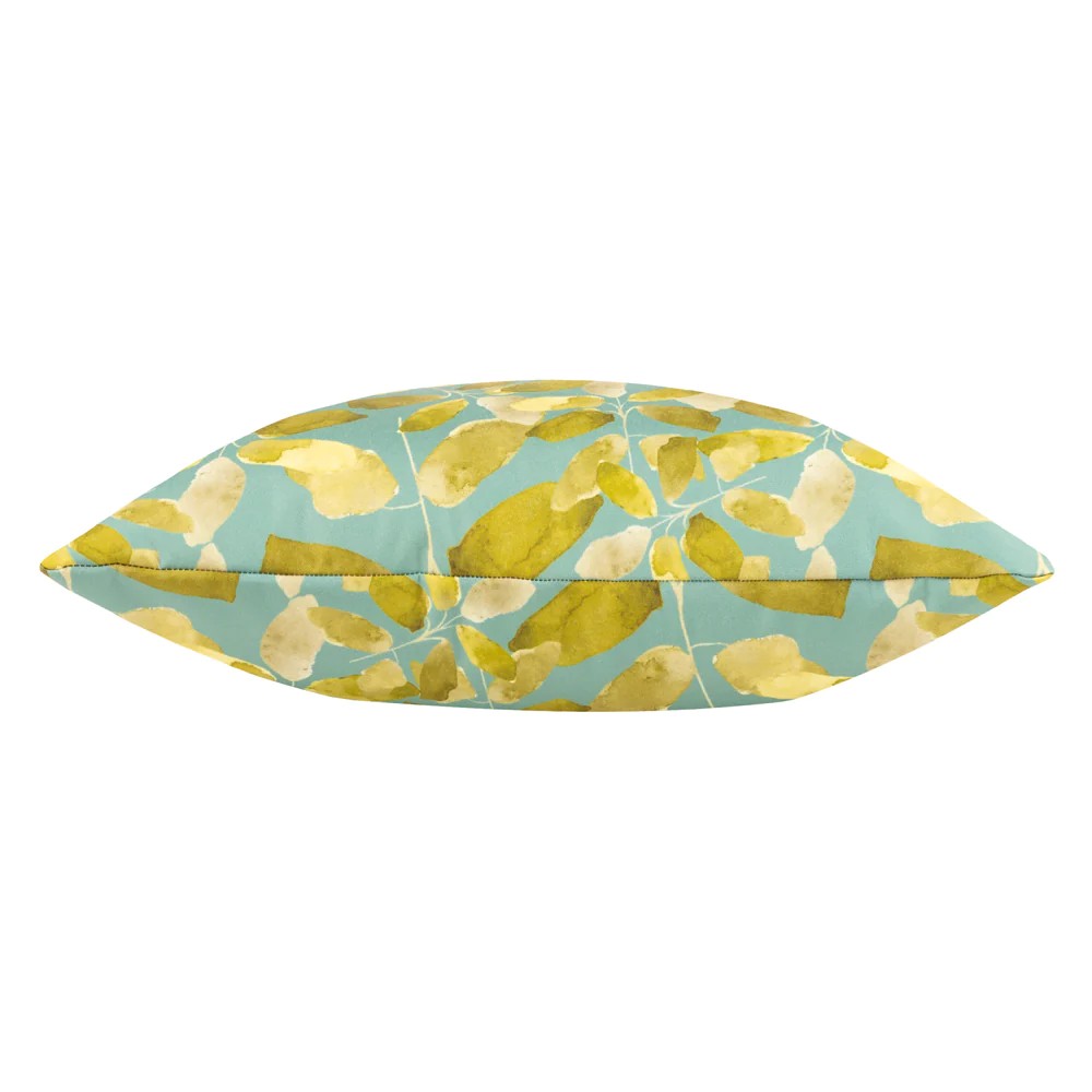 Aqua - Back - Wylder Lorena Printed Outdoor Cushion Cover