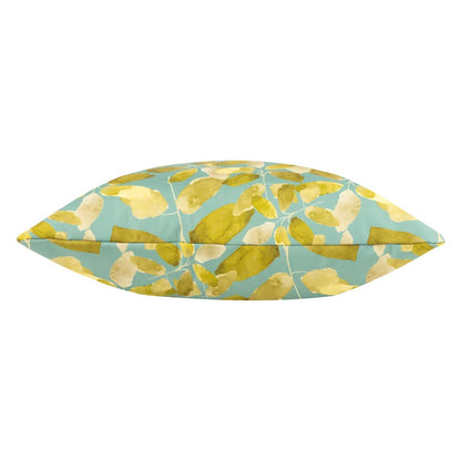 Aqua - Back - Wylder Lorena Printed Outdoor Cushion Cover
