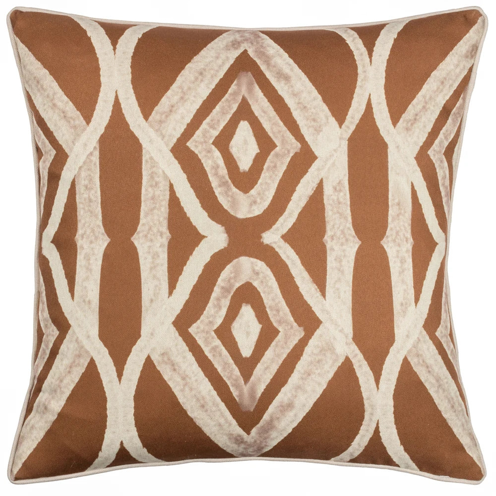 Rust - Front - Wylder Cape Ikat Reversible Cushion Cover