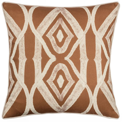 Rust - Front - Wylder Cape Ikat Reversible Cushion Cover