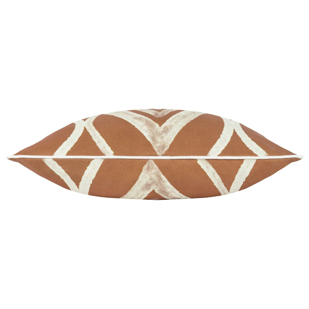 Rust - Back - Wylder Cape Ikat Reversible Cushion Cover