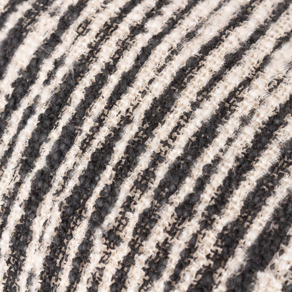 Black - Lifestyle - Yard Sono Ink Fringed Abstract Cushion Cover