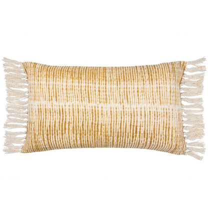 Cumin - Front - Yard Sono Ink Fringed Abstract Cushion Cover