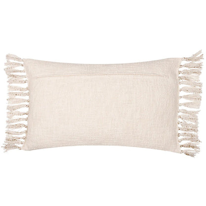 Cumin - Back - Yard Sono Ink Fringed Abstract Cushion Cover