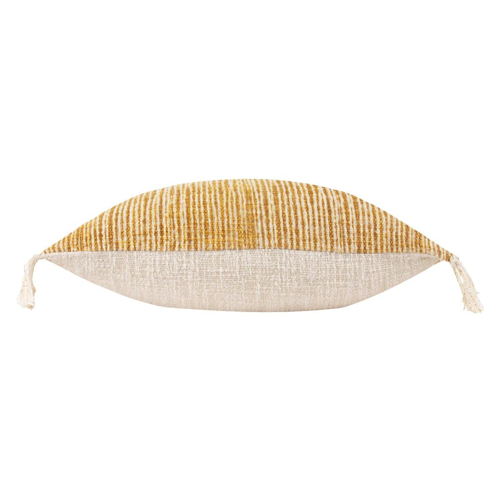 Cumin - Side - Yard Sono Ink Fringed Abstract Cushion Cover