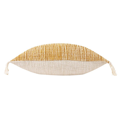 Cumin - Side - Yard Sono Ink Fringed Abstract Cushion Cover