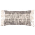 Black - Front - Yard Sono Ink Fringed Abstract Cushion Cover