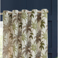 Green - Back - Wylder Galapagos Jacquard Eyelet Curtains