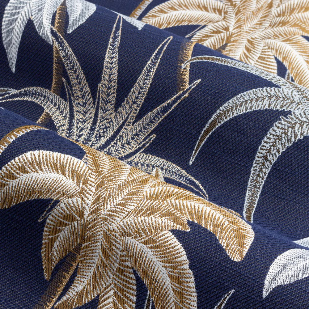 Navy - Lifestyle - Wylder Galapagos Jacquard Eyelet Curtains