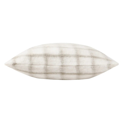 Natural-Biscuit - Back - Yard Yarrow Faux Mohair Checked Cushion Cover