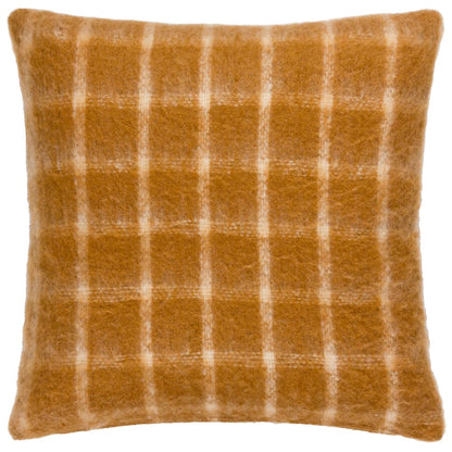 Ginger - Front - Yard Yarrow Faux Mohair Checked Cushion Cover