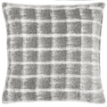 Flint Grey - Front - Yard Yarrow Faux Mohair Checked Cushion Cover