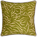 Moss - Front - Wylder Tropics Jurong Chenille Tiger Print Cushion Cover