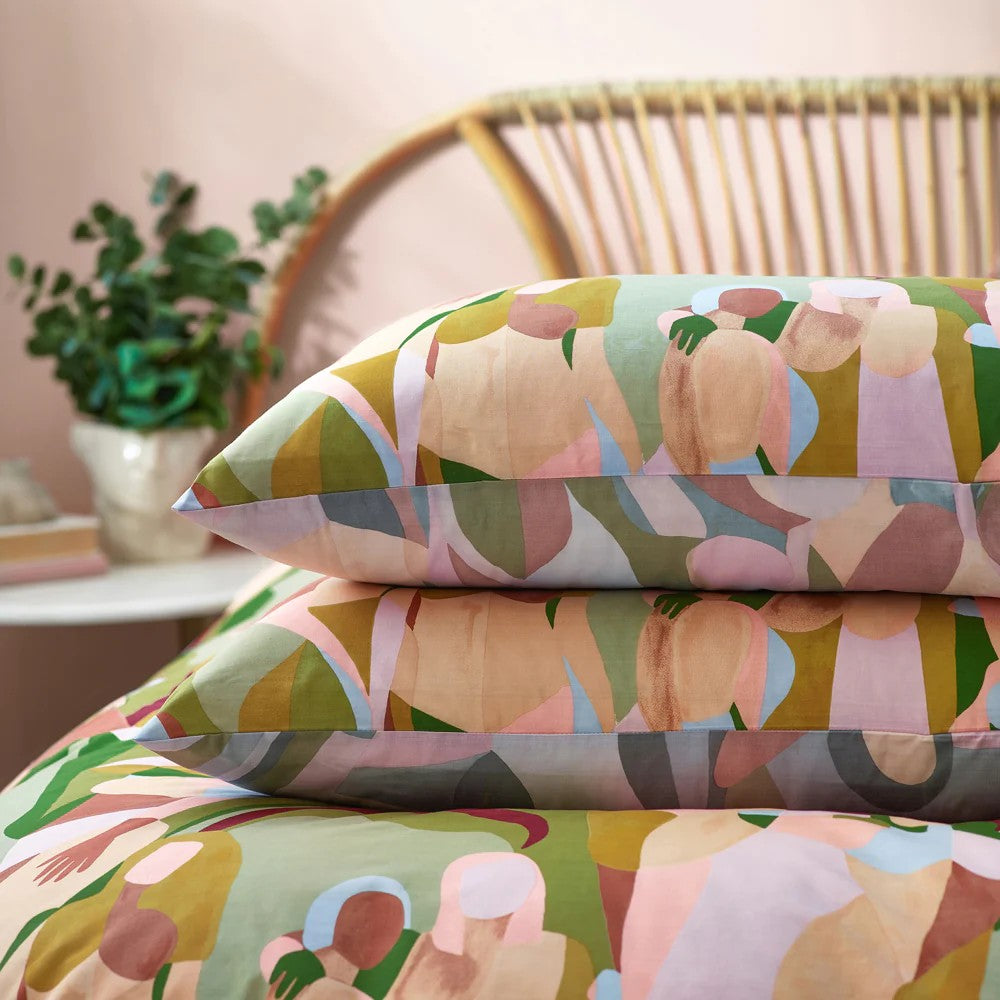 Burgundy-Sage - Side - Furn Self Love Duvet Cover Set