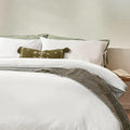 Warm White - Lifestyle - Yard Mallow Tie Detail Cotton Bow Duvet Cover Set