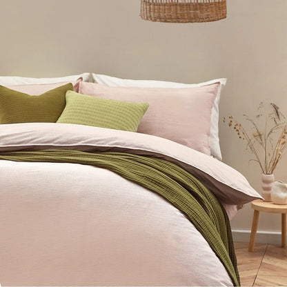 Baked Earth - Back - Yard Heaton Cotton Stripe Duvet Cover Set