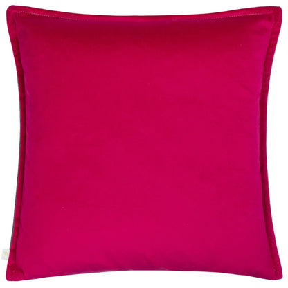 Moss Green-Cherry Pink - Back - Wylder Holland Park Cushion Cover