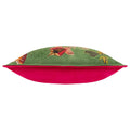 Moss Green-Cherry Pink - Side - Wylder Holland Park Cushion Cover