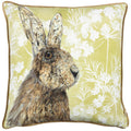 Natural-Green - Front - Wylder Manor Piped Hare Cushion Cover