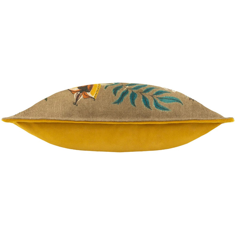 Saffron - Side - Wylder Holland Park Peacock Cushion Cover