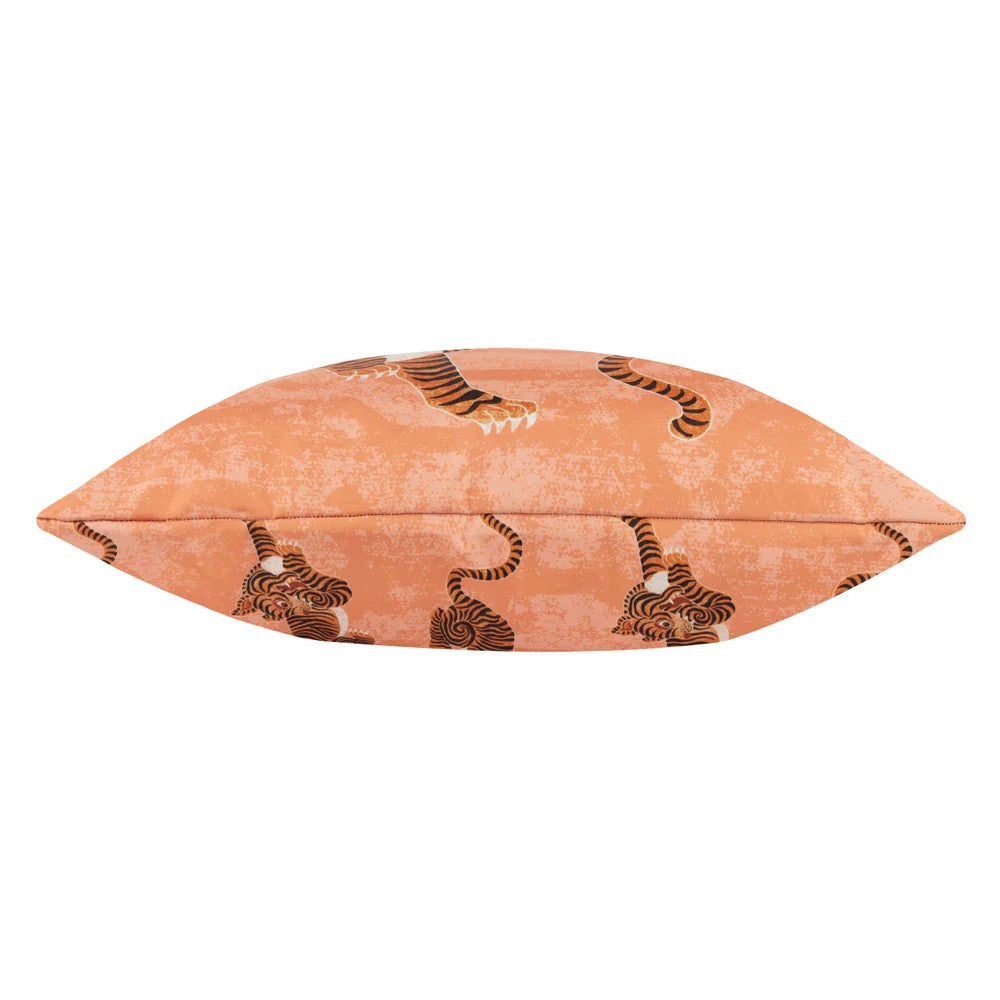 Coral - Side - Furn Tibetan Tiger Outdoor Cushion Cover