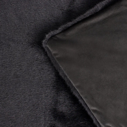 Jet Black - Back - Paoletti Stanza Faux Fur Throw