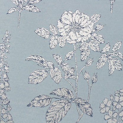 Blue - Side - Wylder Sophia New Floral Jacquard Cushion Cover