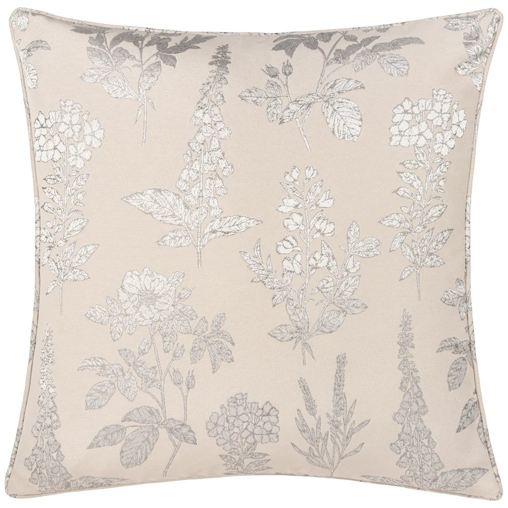 Natural - Front - Wylder Sophia New Floral Jacquard Cushion Cover