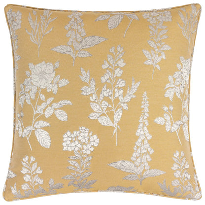 Gold - Front - Wylder Sophia New Floral Jacquard Cushion Cover