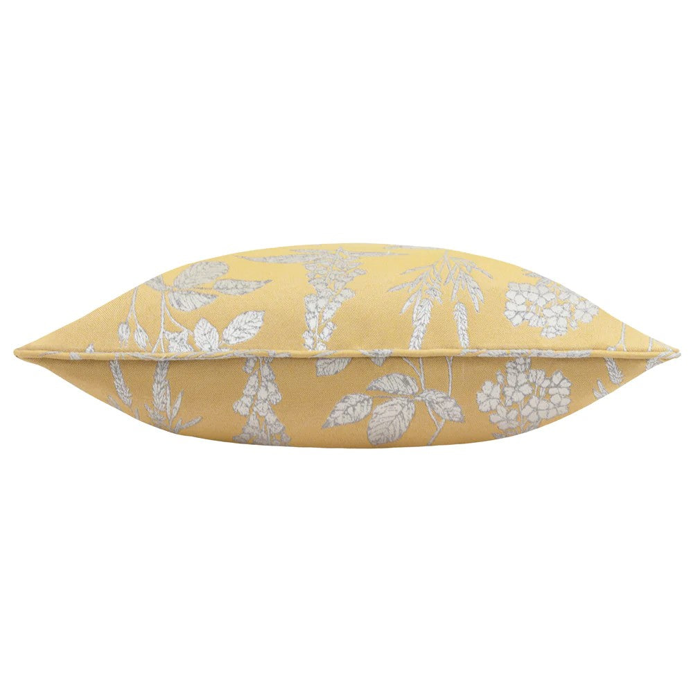 Gold - Back - Wylder Sophia New Floral Jacquard Cushion Cover
