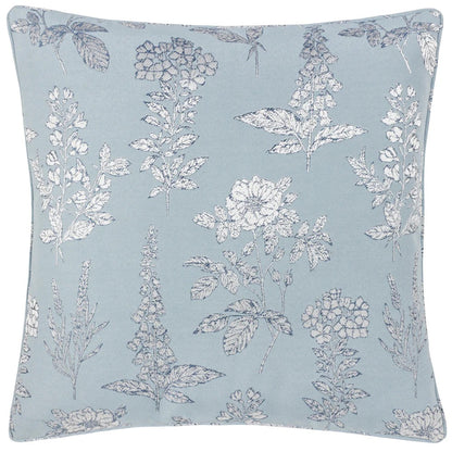 Blue - Front - Wylder Sophia New Floral Jacquard Cushion Cover