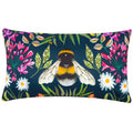Navy - Front - Wylder House Of Bloom Zinnia Bee Outdoor Cushion Cover