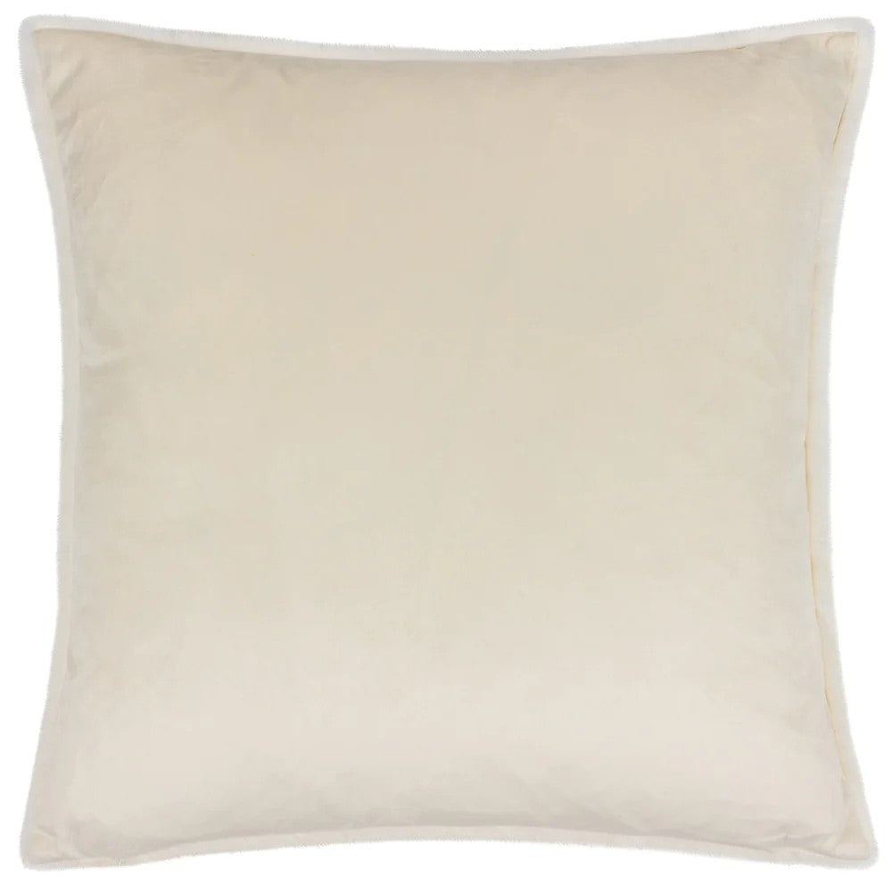 Ecru - Back - Paoletti Stanza Faux Fur Cushion Cover